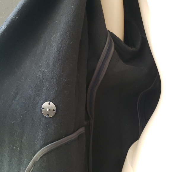 Tout à Coup | Two-tone Wool-blend Coat with Corset Lace-up Back and Tie Front - Picture 11 of 13